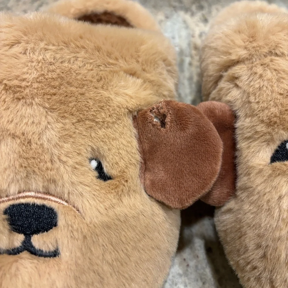 Kids Cute Dog Plush Slippers